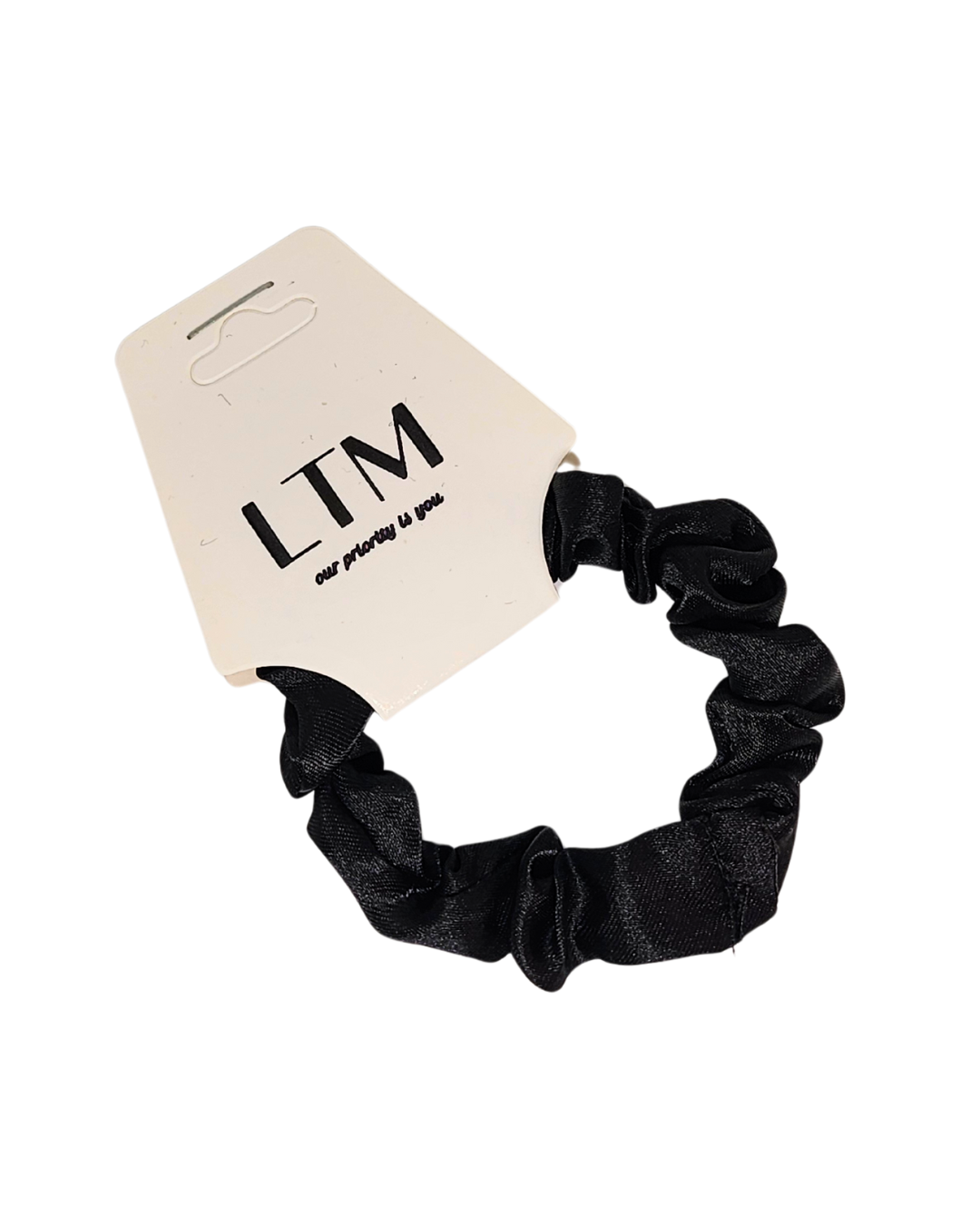 Elastic păr, satin, negru