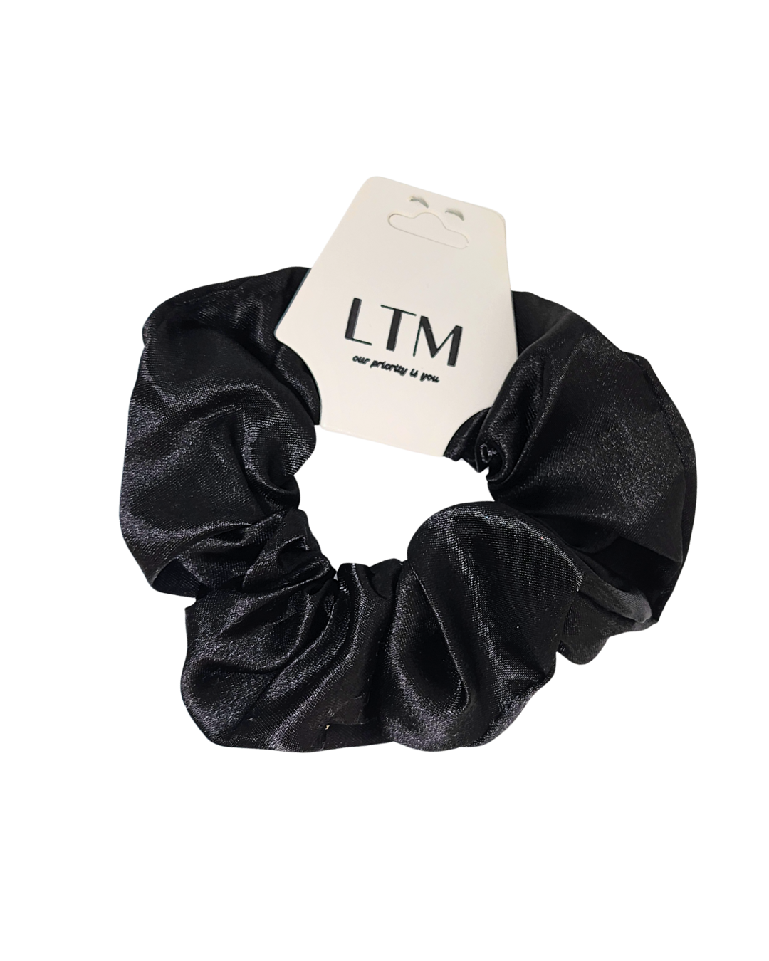 Elastic păr large, satin, negru