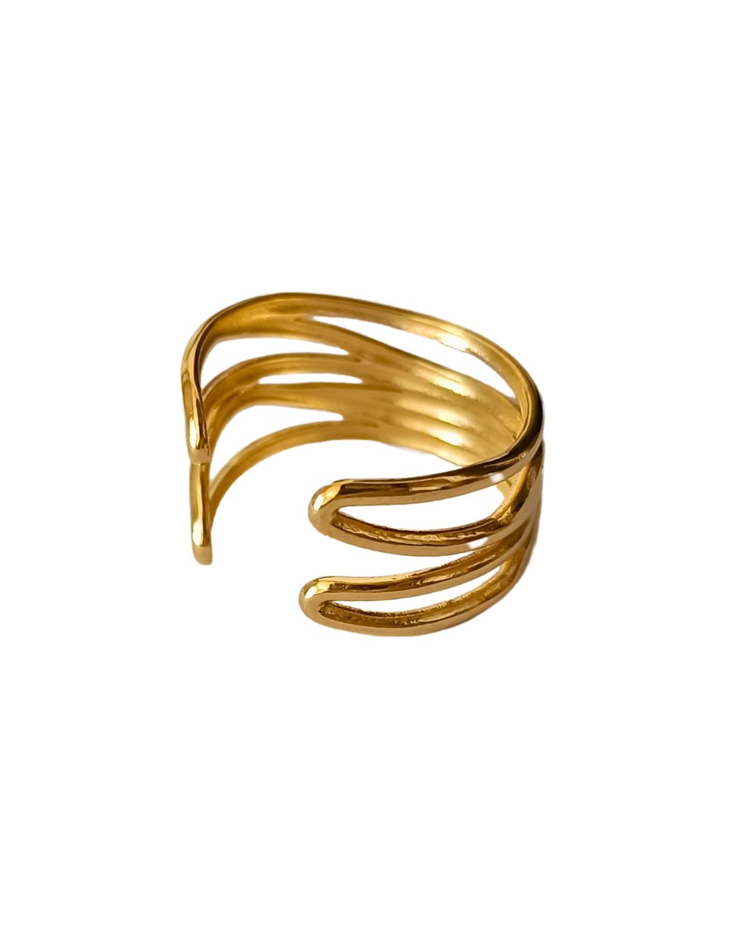 Kendra - inel minimalist placat aur 18K