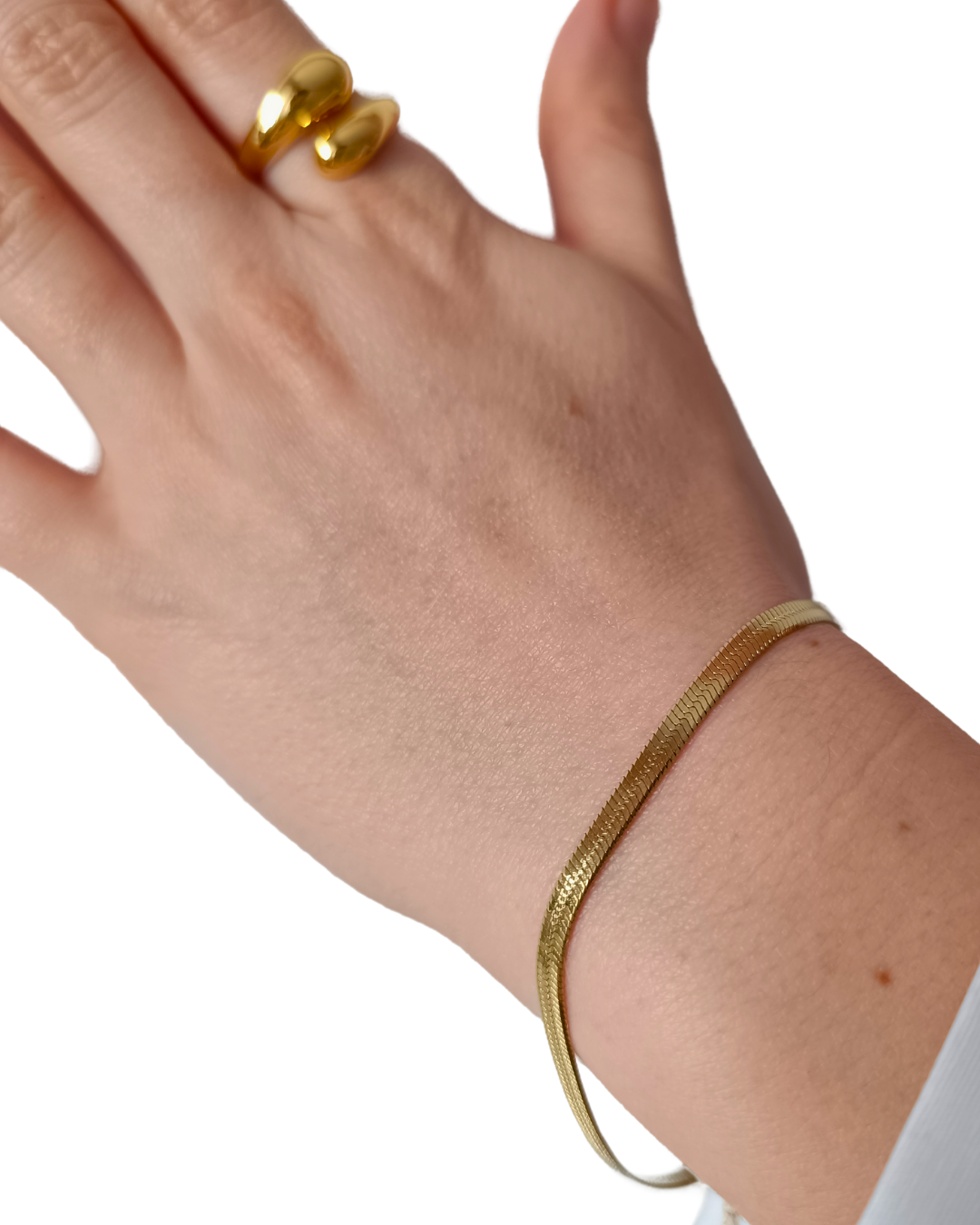 Isana - brățară minimalistă, placată cu aur 18K