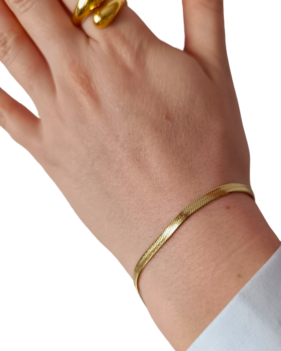 Isana - brățară minimalistă, placată cu aur 18K