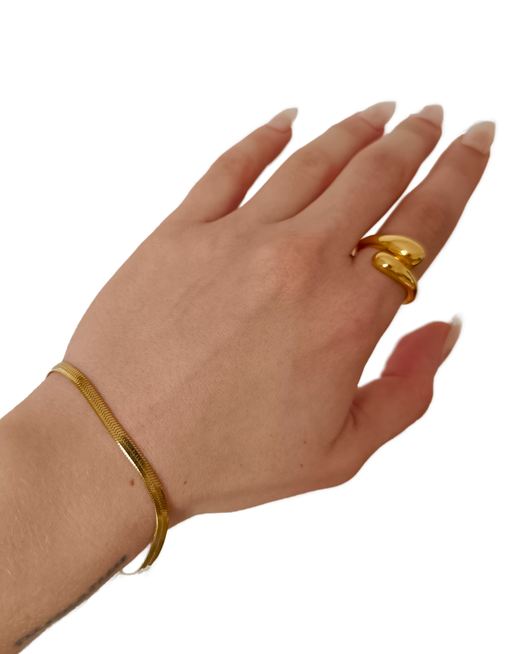 Valencia - inel minimalist placat aur 18K
