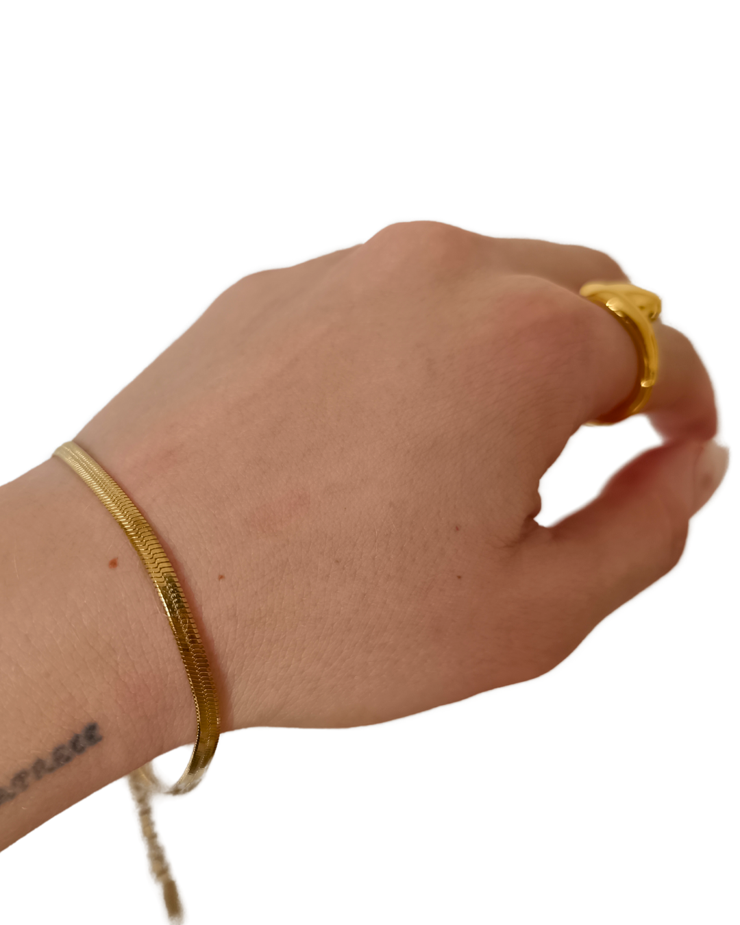 Isana - brățară minimalistă, placată cu aur 18K