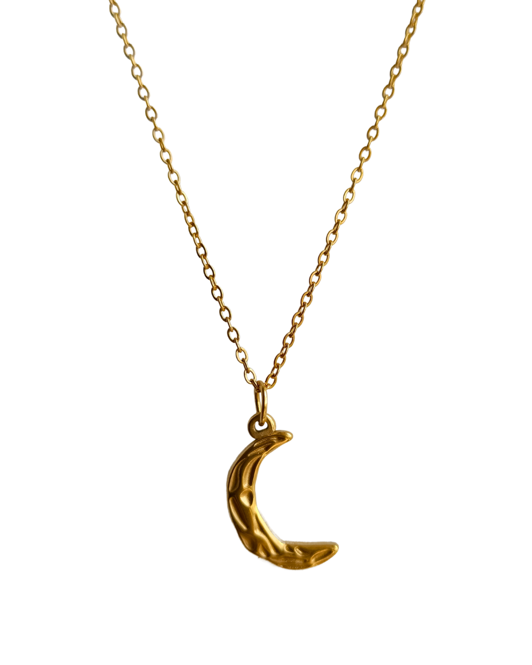 colier TO THE MOON AND BACK - colier placat cu aur 18K și pandantiv semilună