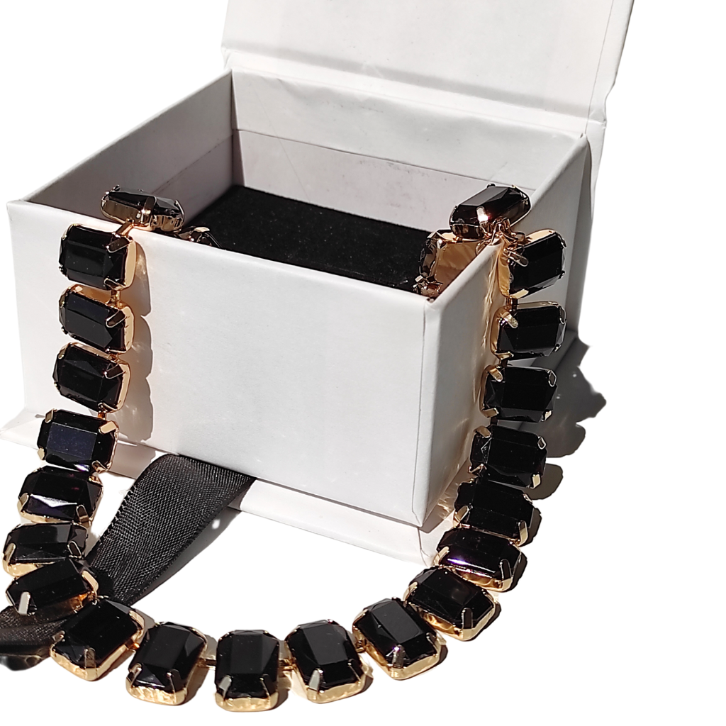 colier cu strasuri BLACK LOVER