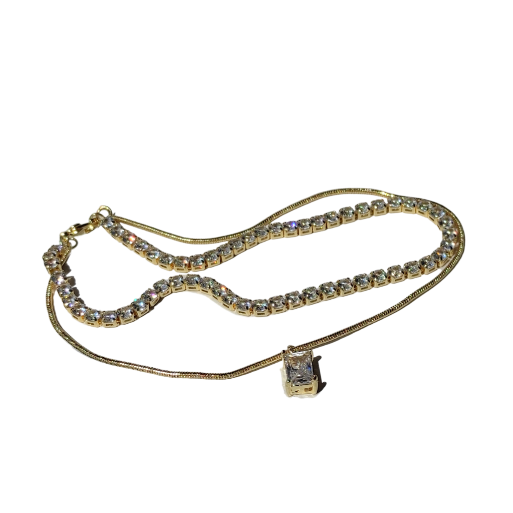 brățară de picior QUEEN IS HERE placată aur 18K, cu strasuri