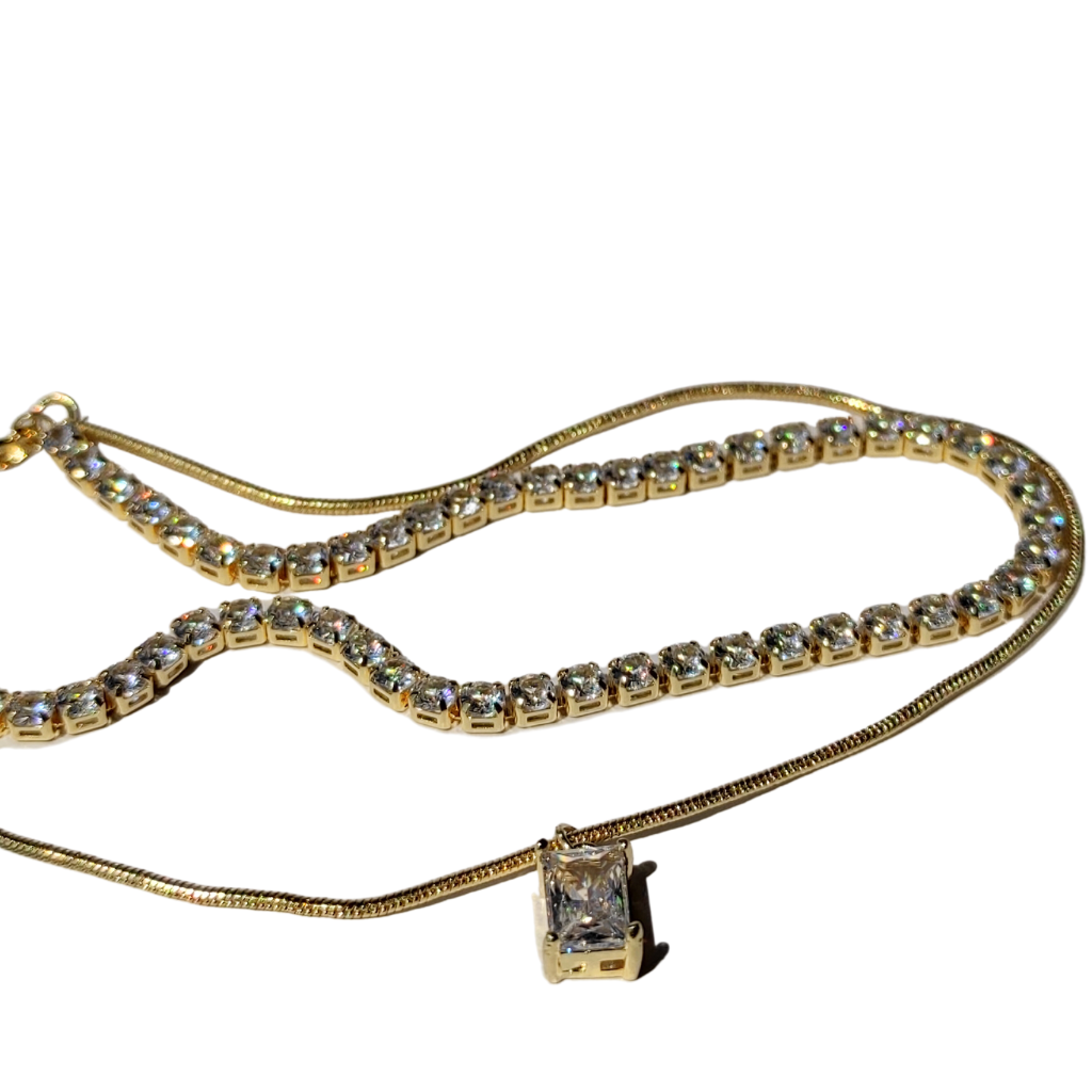brățară de picior QUEEN IS HERE placată aur 18K, cu strasuri