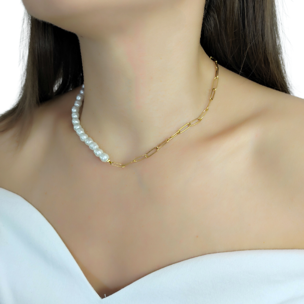colier AMELIE minimalist placat cu aur 18K