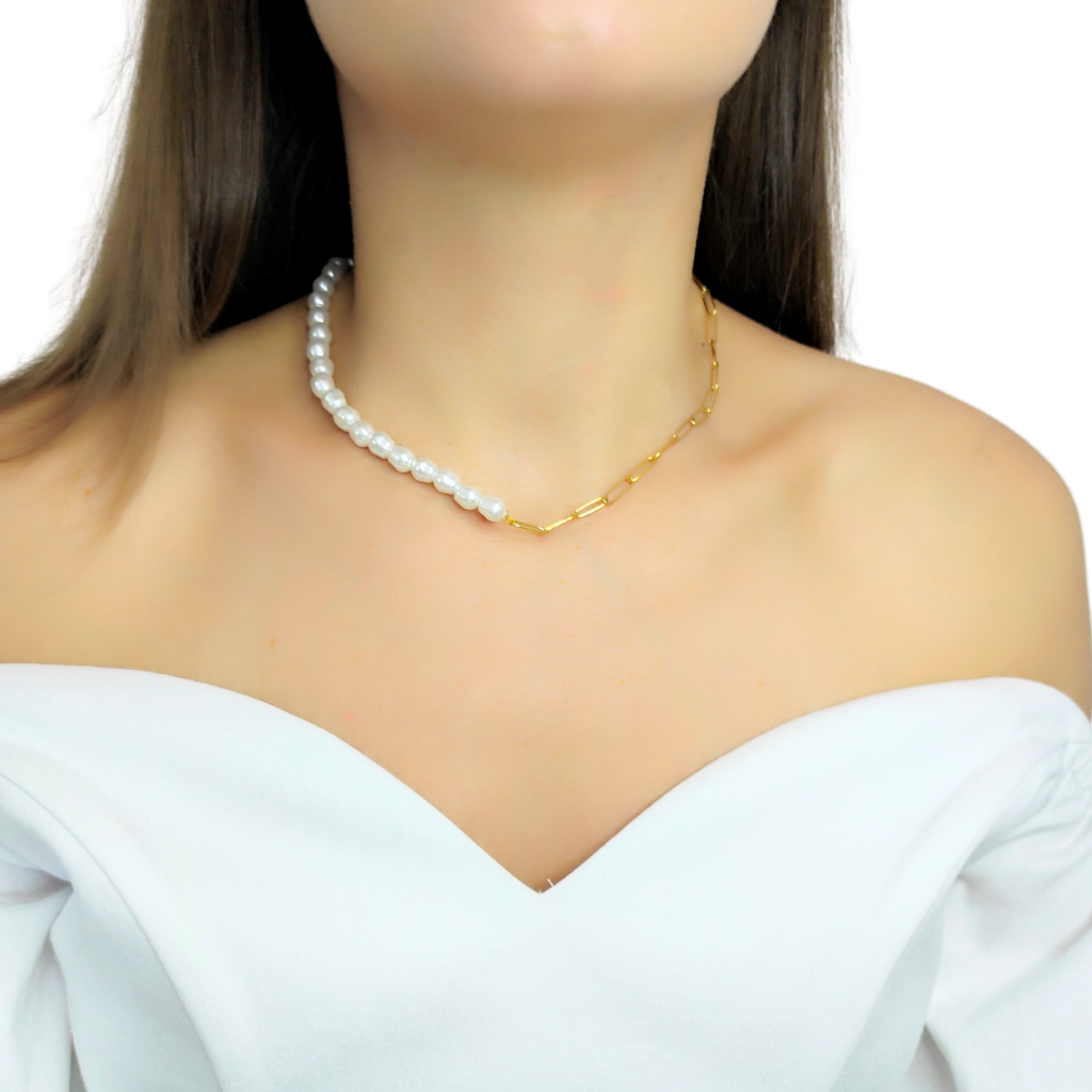 colier AMELIE minimalist placat cu aur 18K