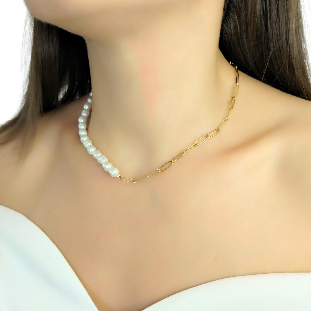colier AMELIE minimalist placat cu aur 18K