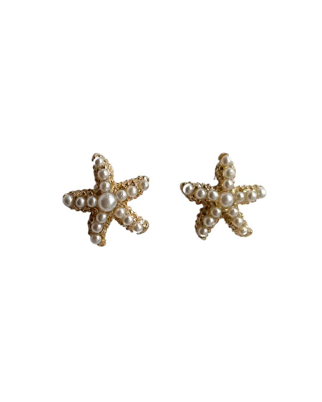 cercei LITTLE STARS placați cu aur 18K și perle