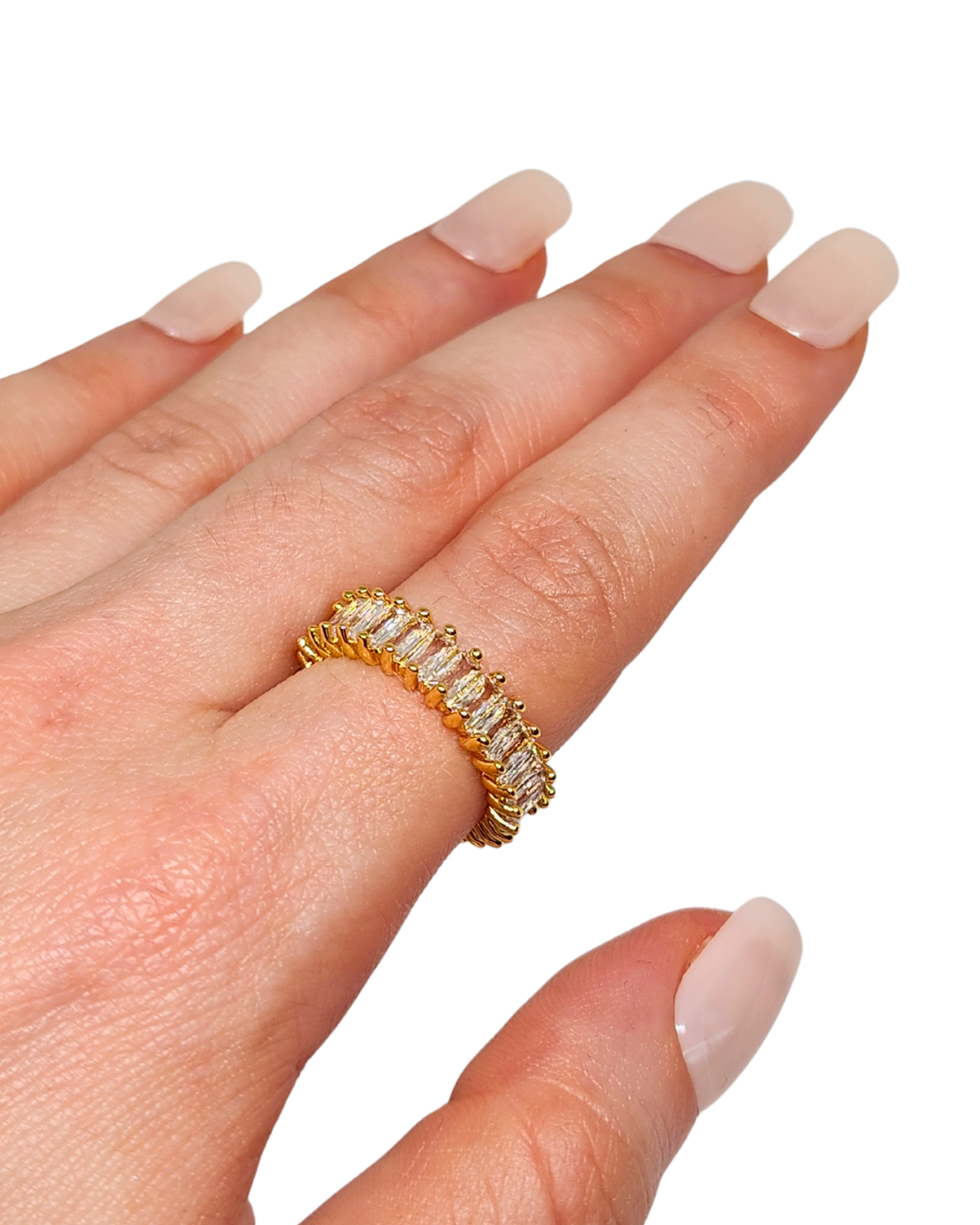 inel Edge cu strasuri zirconia, reglabil