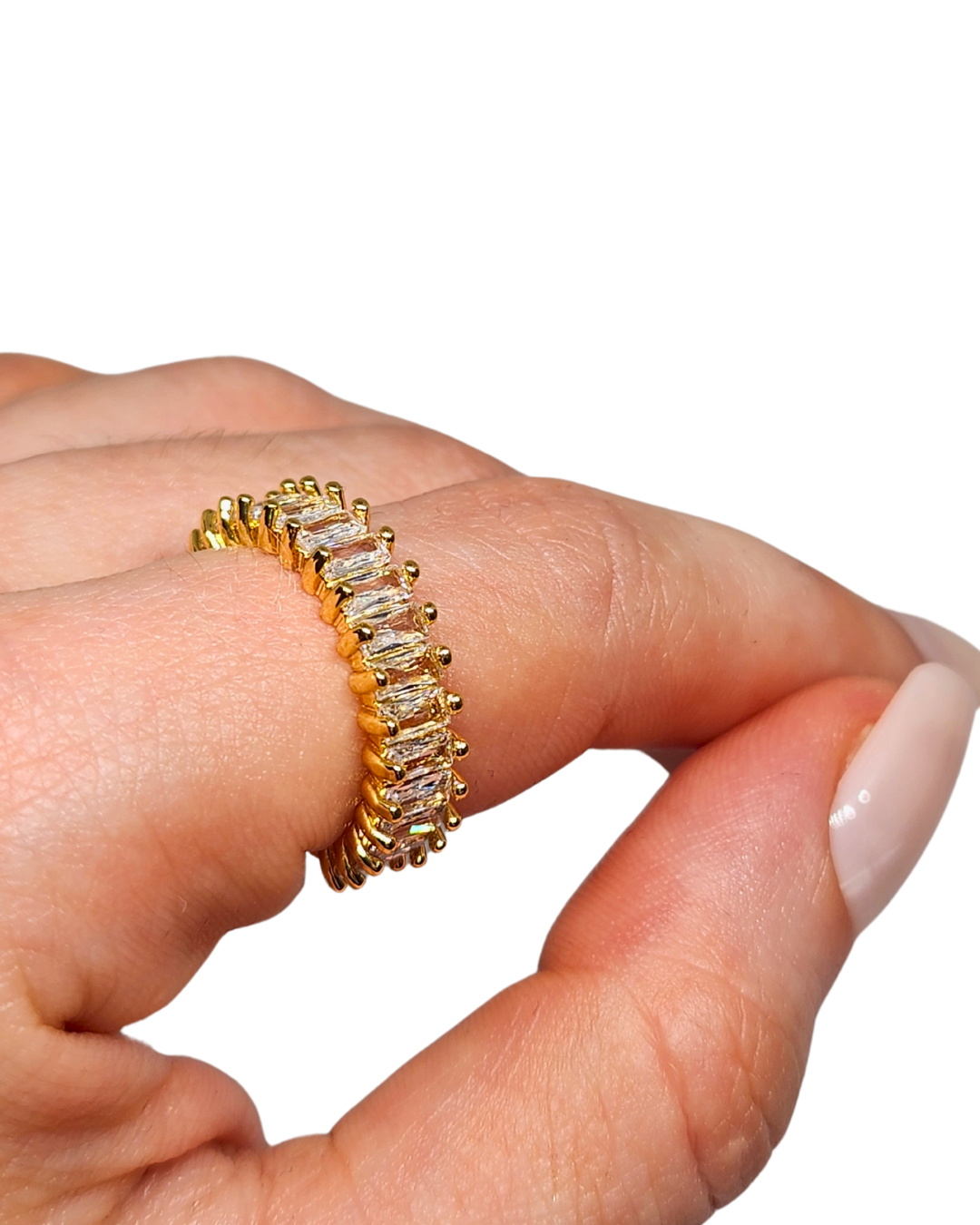 inel Edge cu strasuri zirconia, reglabil
