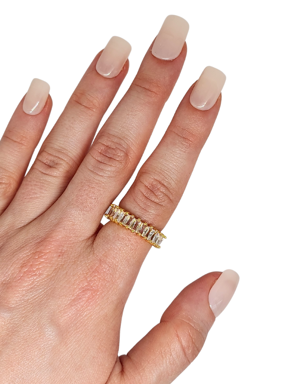 inel Edge cu strasuri zirconia, reglabil