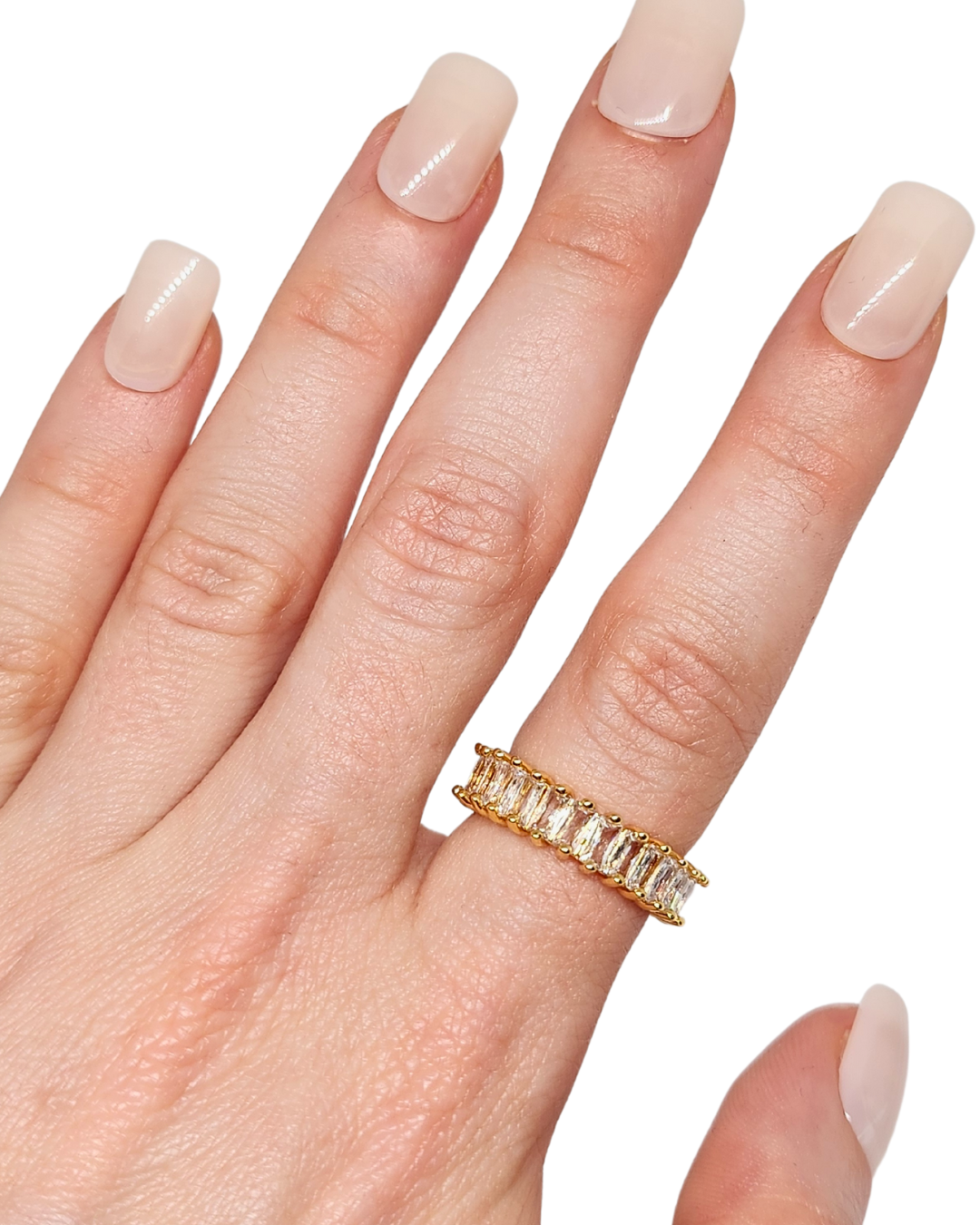 inel Edge cu strasuri zirconia, reglabil