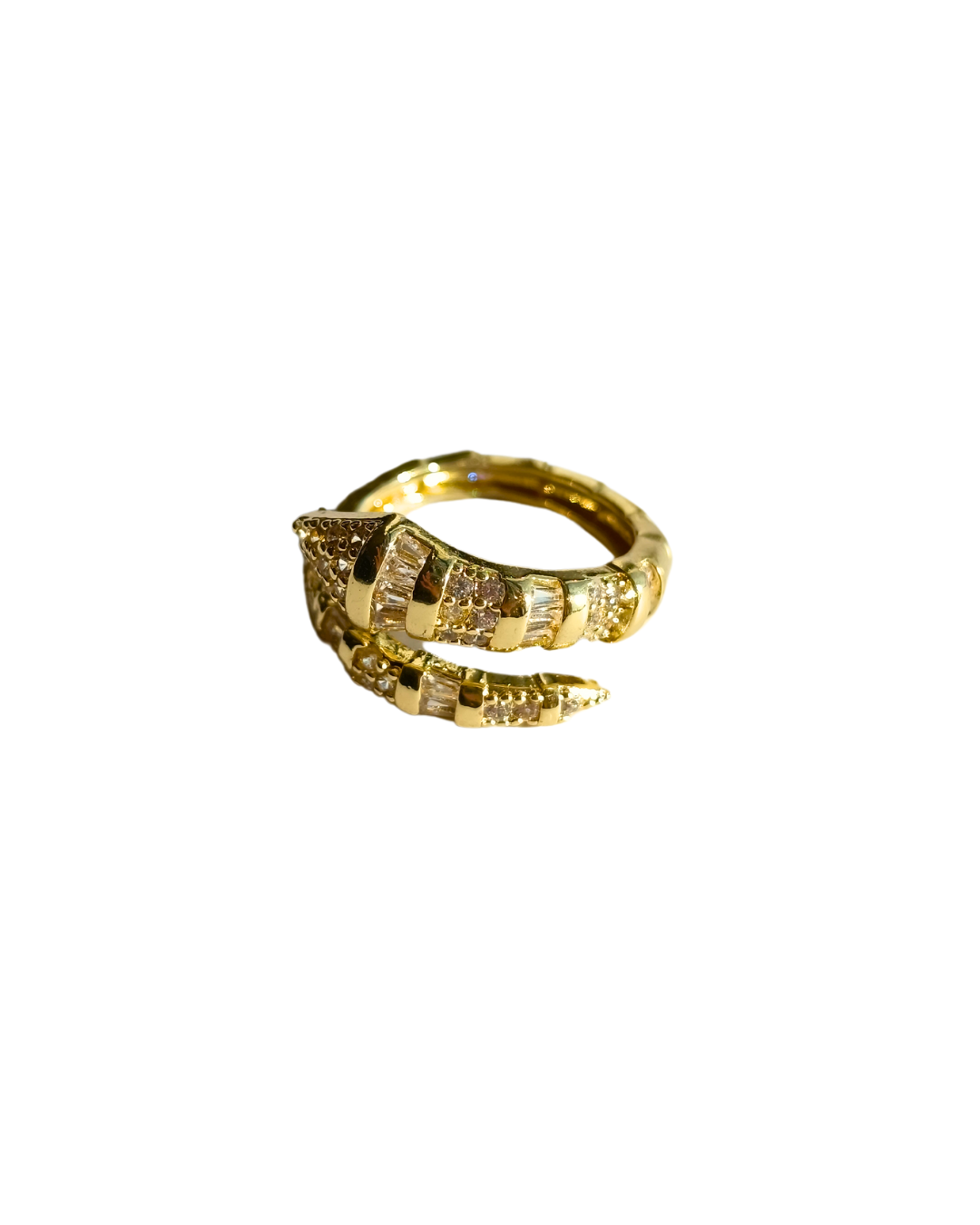 inel Nova placat cu aur 18K, strasuri zirconiu