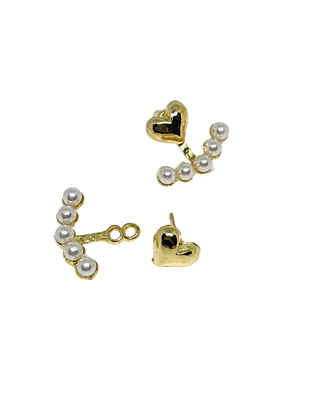 cercei Amore placați aur 18K, cu extensie detașabilă