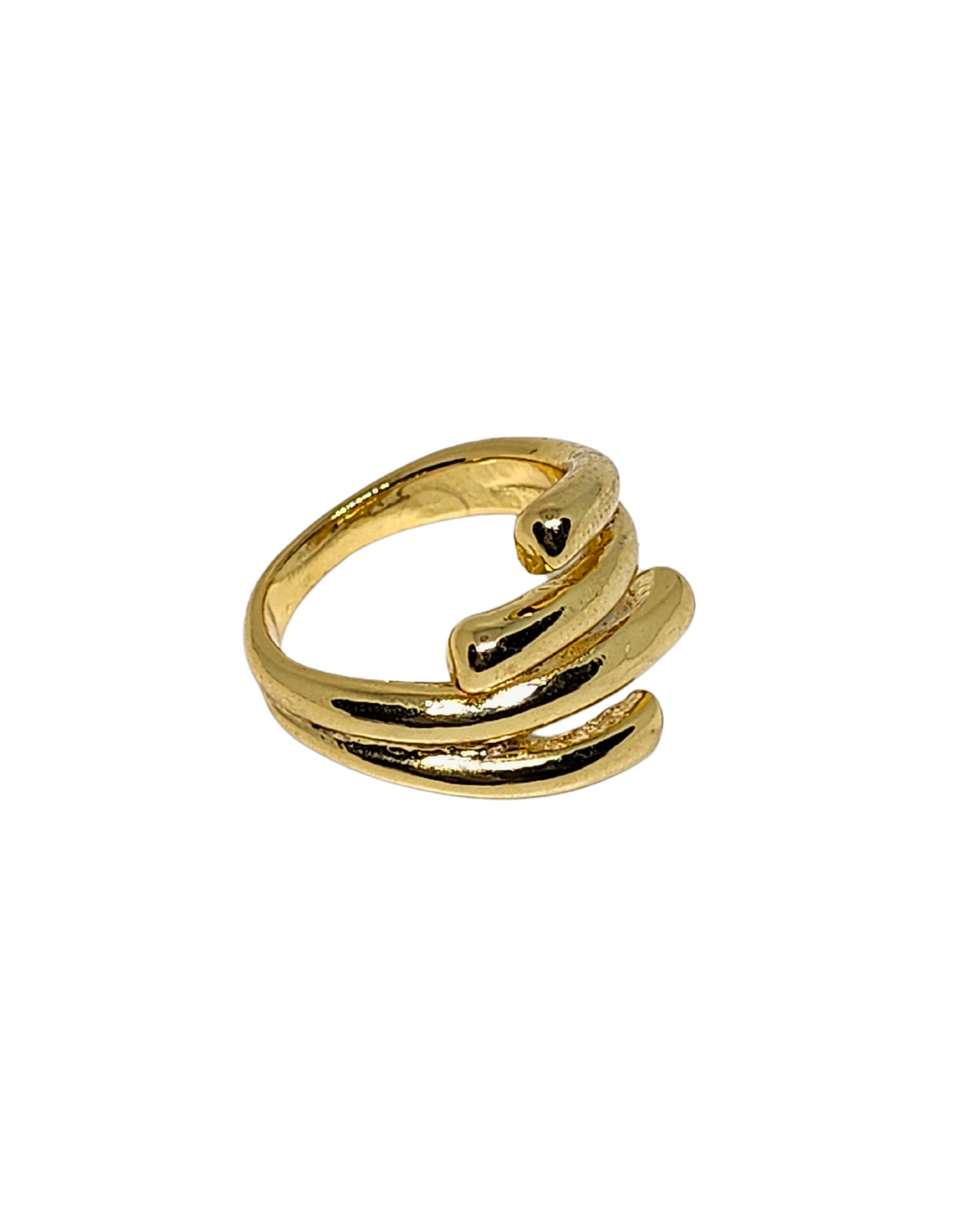 inel Fusion placat cu aur 18K, reglabil