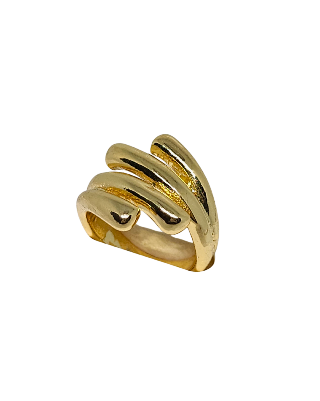 inel Fusion placat cu aur 18K, reglabil
