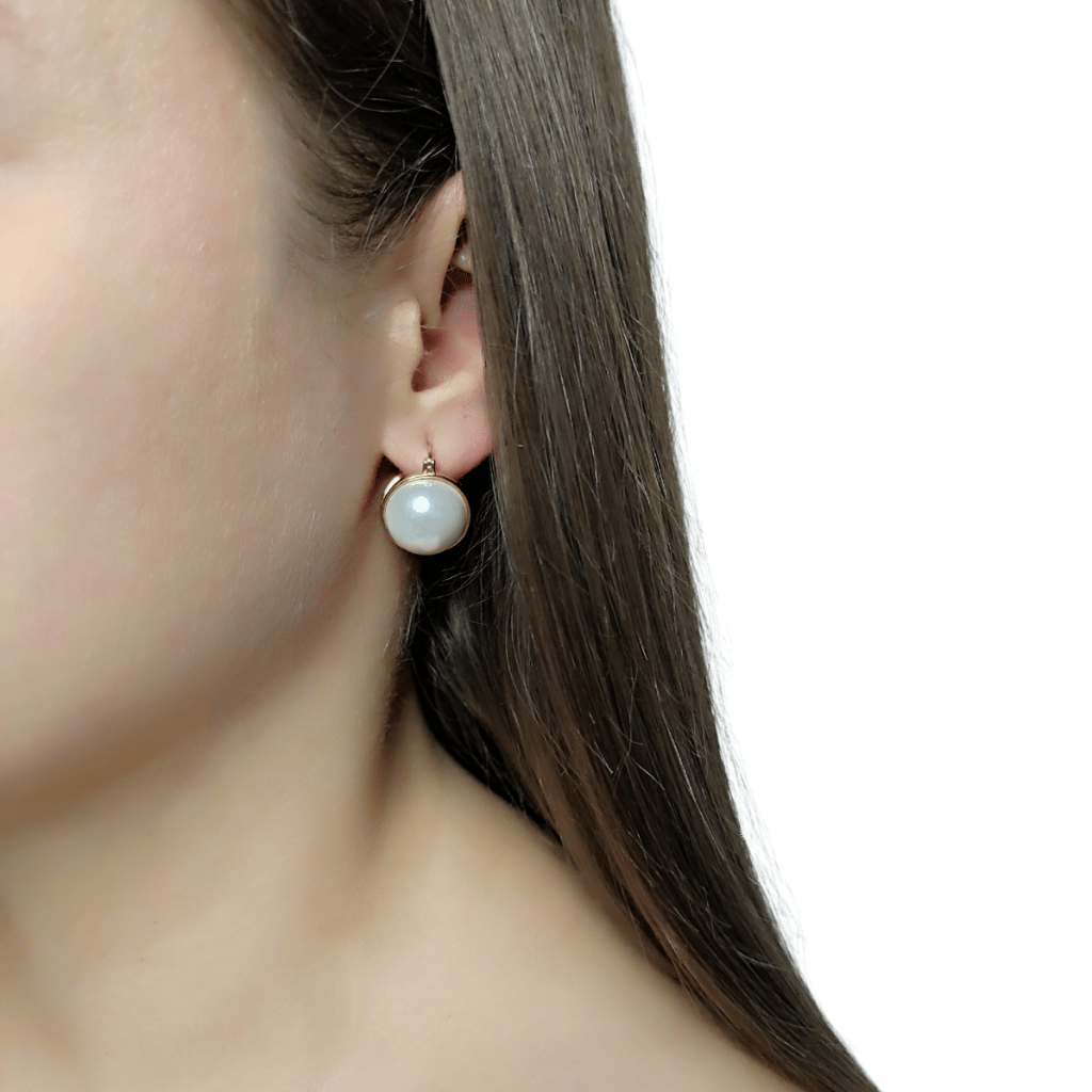 cercei TIMELESS perle naturale, placați cu aur 18K