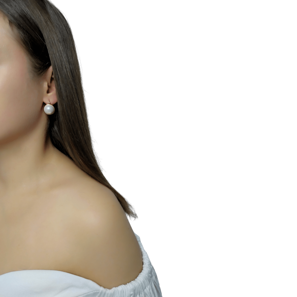 cercei TIMELESS perle naturale, placați cu aur 18K