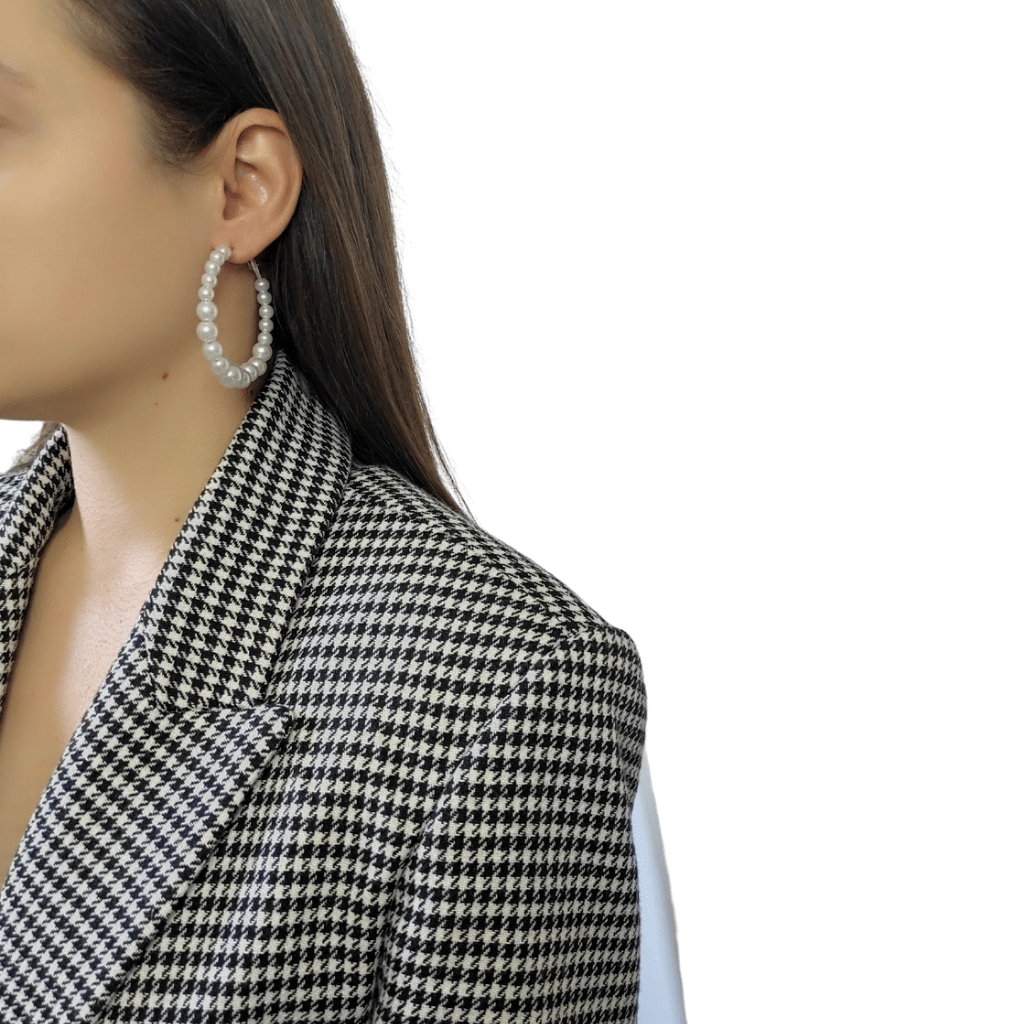 cercei PARTY PEARLS - cercei mari, cu perle de dimensiuni diferite