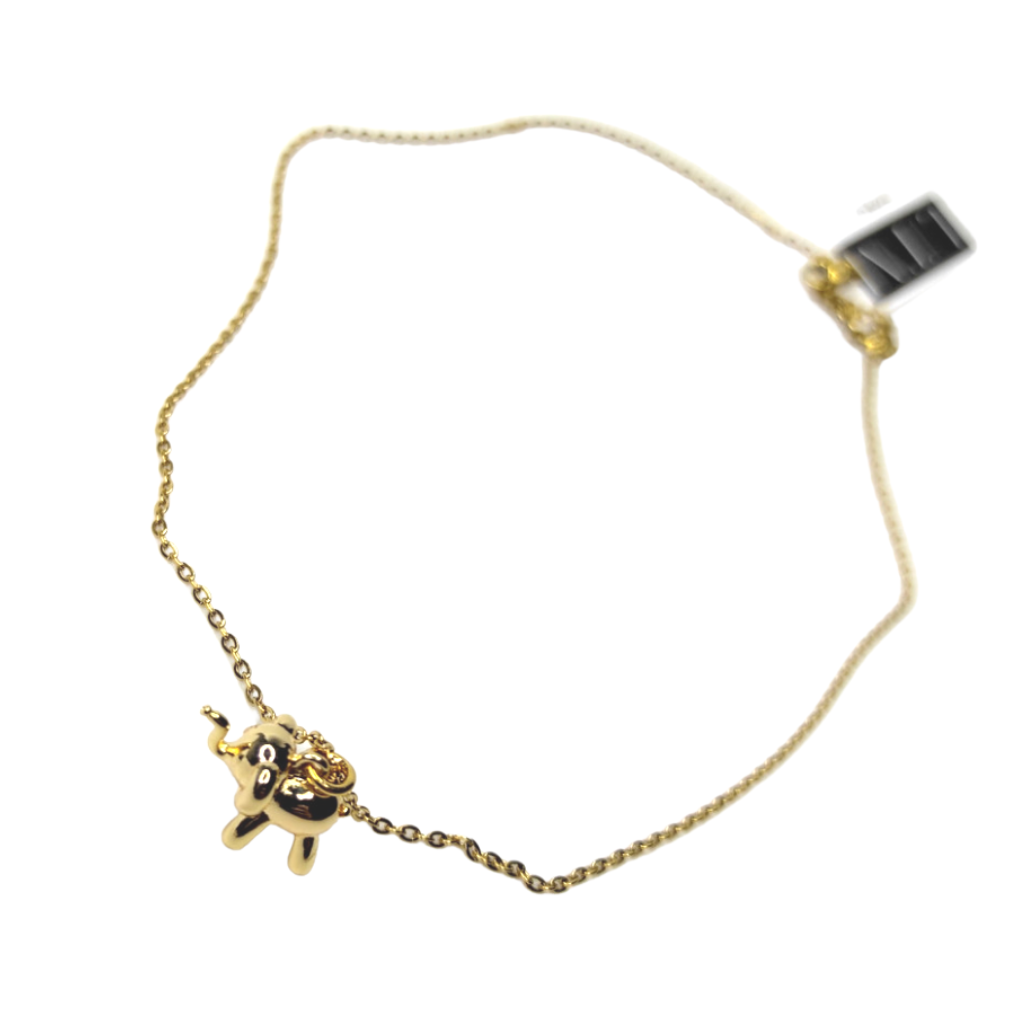 colier LUCKY ELEPHANT placat cu aur 18k cu pandantiv elefant