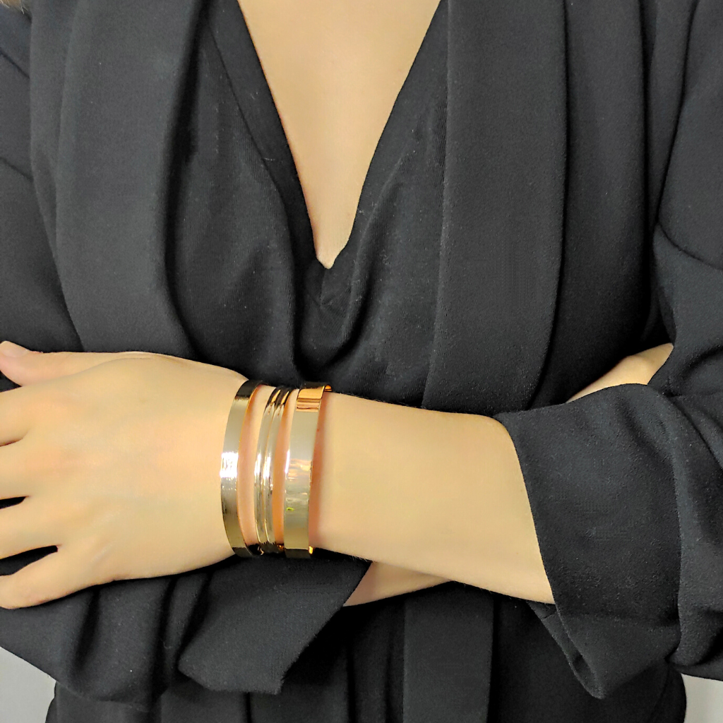 brățară TIFFANY - brățară lată, stil minimalist, brtara reglabila, bratara cuff, aurie, cu mai multe straturi, fara inchizatoare, bratara ltm , ltmshop, bijuterii ltmshop