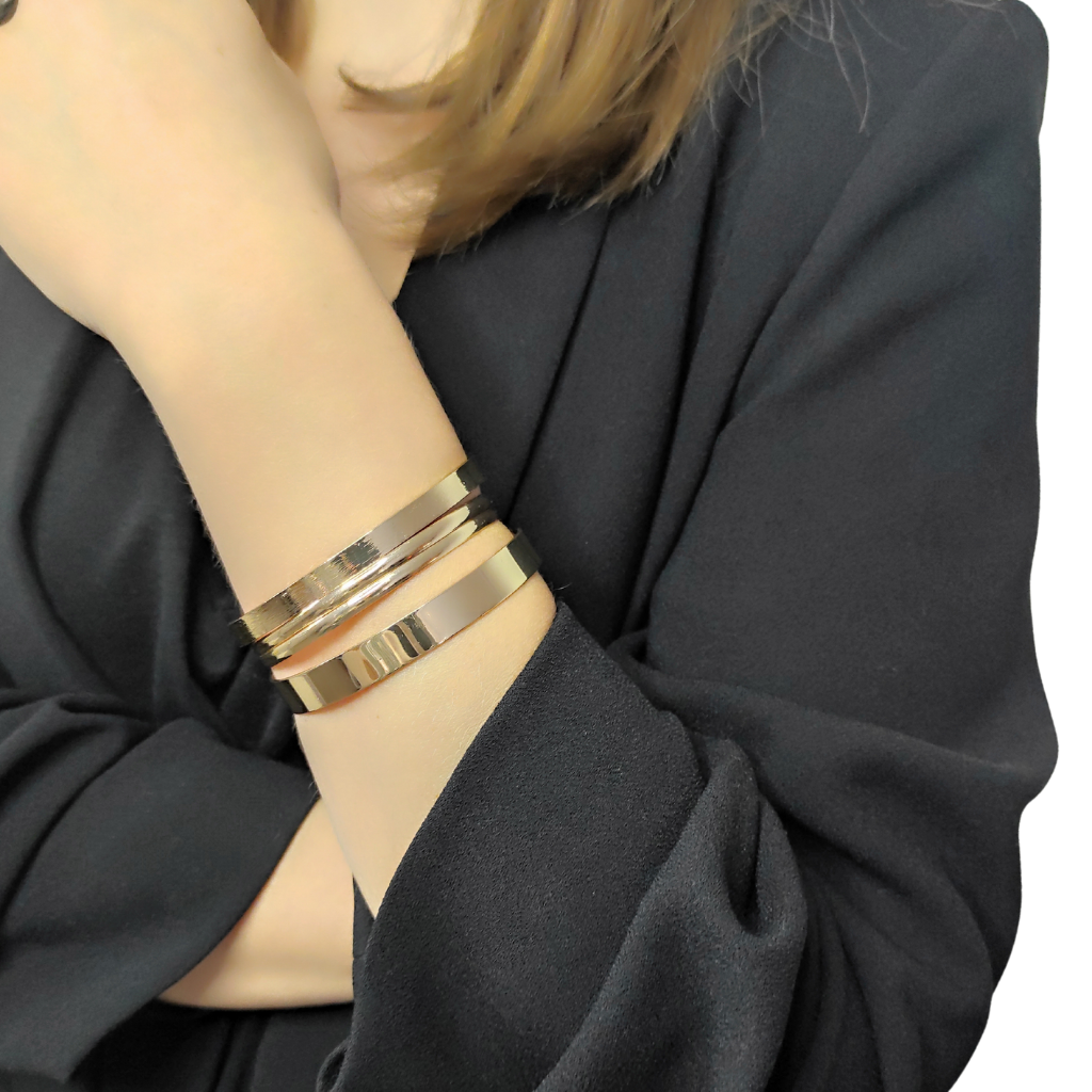 brățară TIFFANY - brățară lată, stil minimalist, brtara reglabila, bratara cuff, aurie, cu mai multe straturi, fara inchizatoare, bratara ltm , ltmshop, bijuterii ltmshop