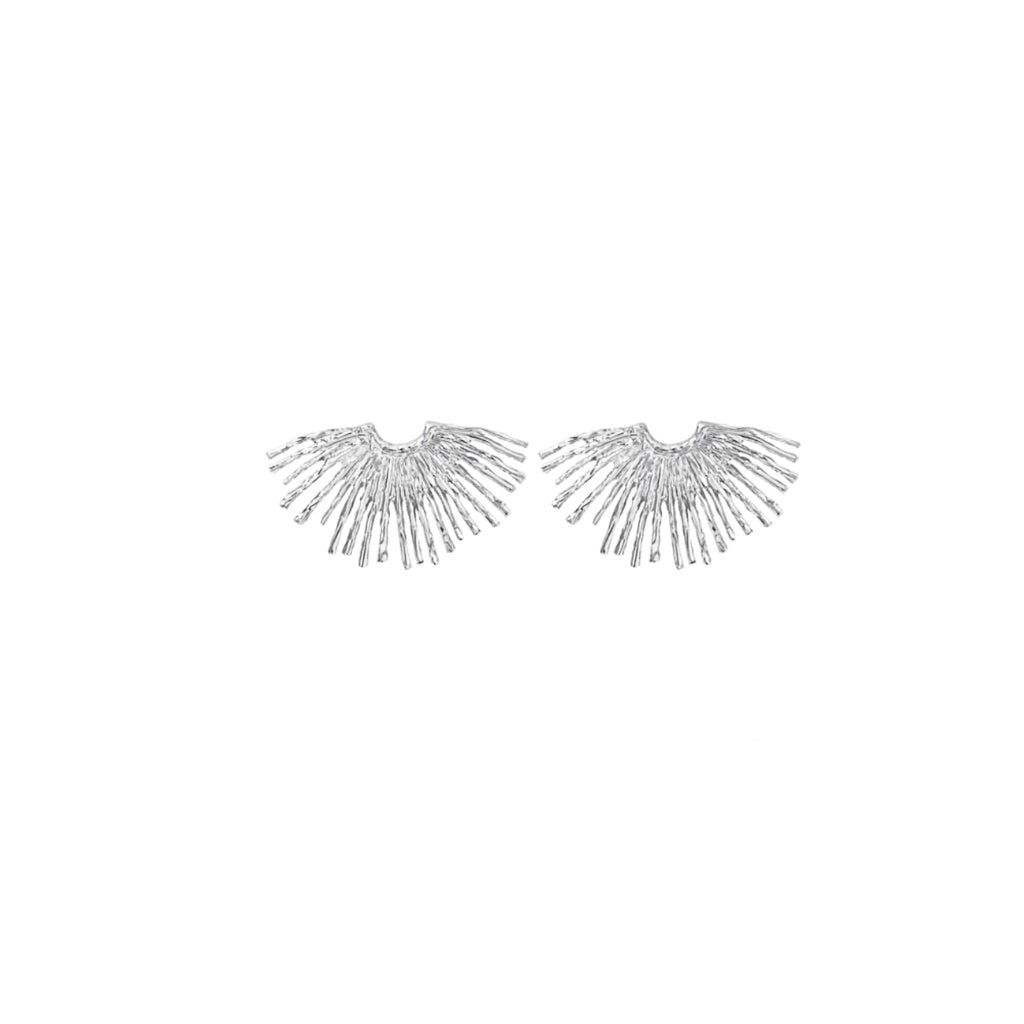 cercei WINGS - cercei argintii, cu aspect de aripi - Earrings