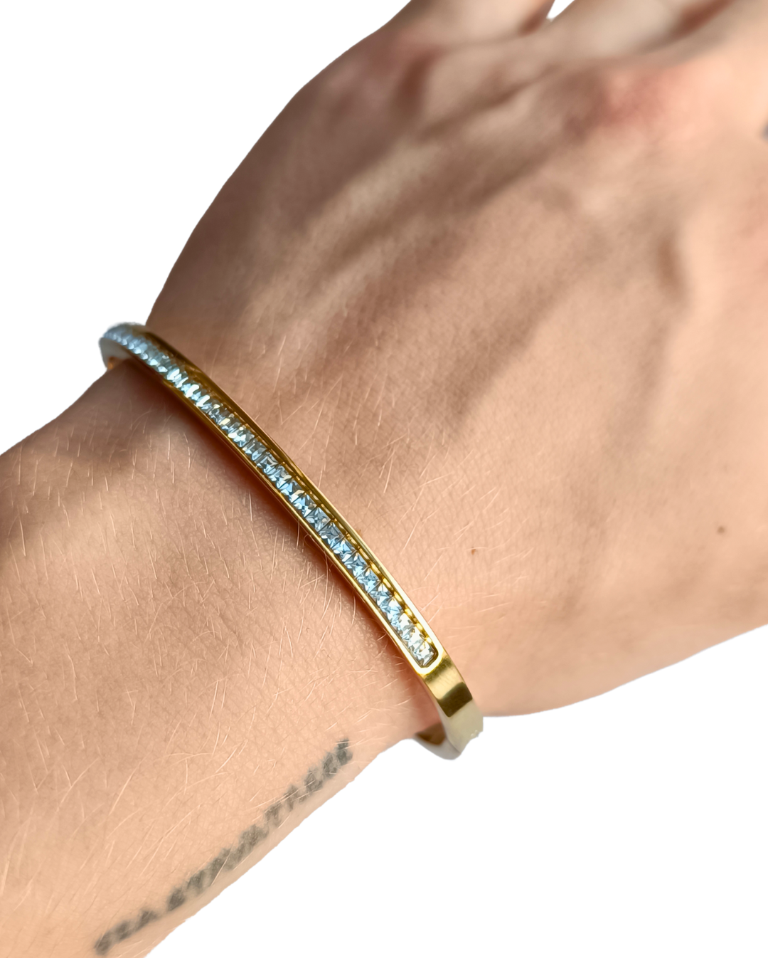 brățară MAYRA placată cu aur 18K cu strasuri zirconia