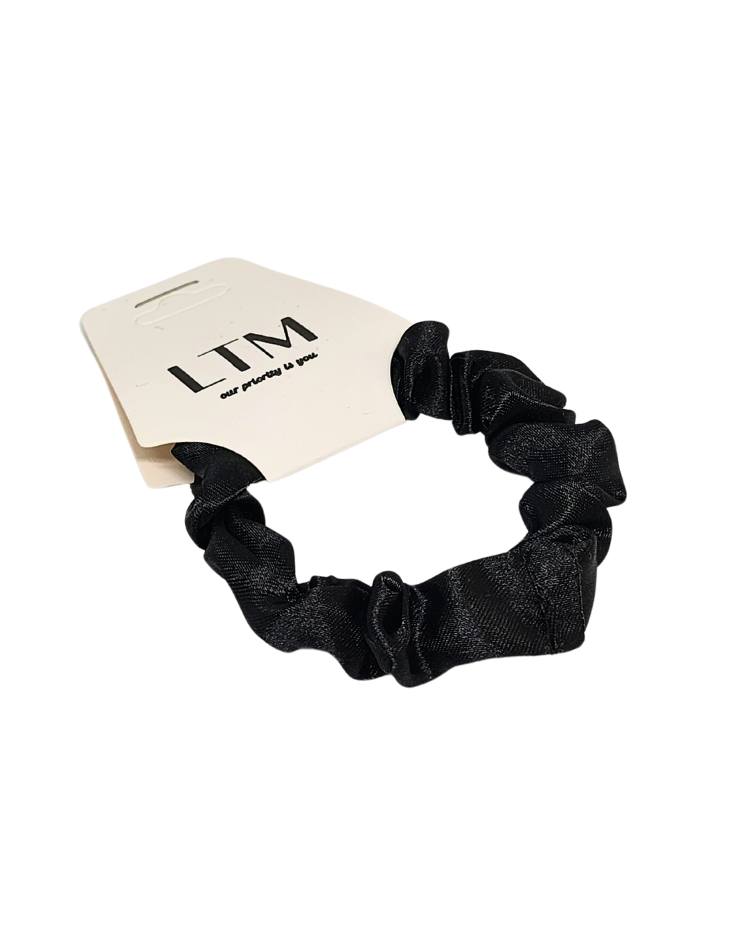 Elastic păr, satin, negru