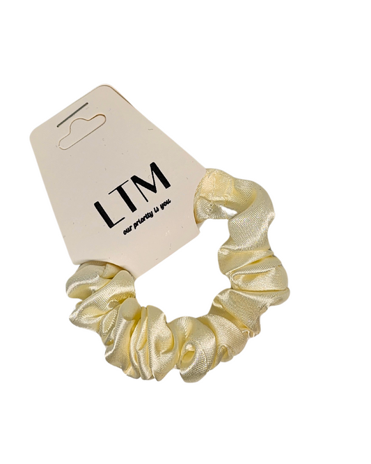 Elastic păr, satin, bej