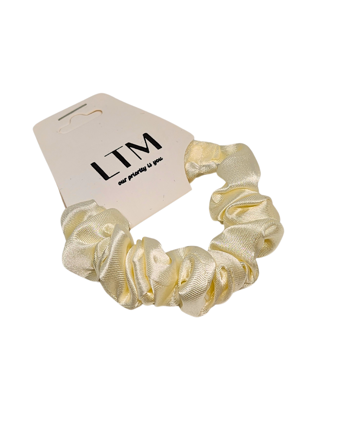 Elastic păr, satin, bej