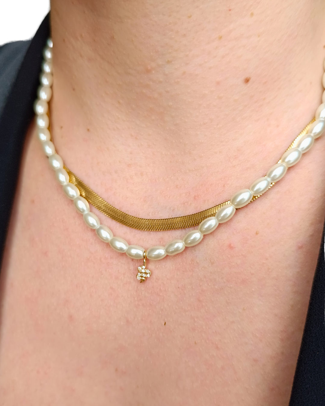 colier minimalist Amara placat cu aur 18K