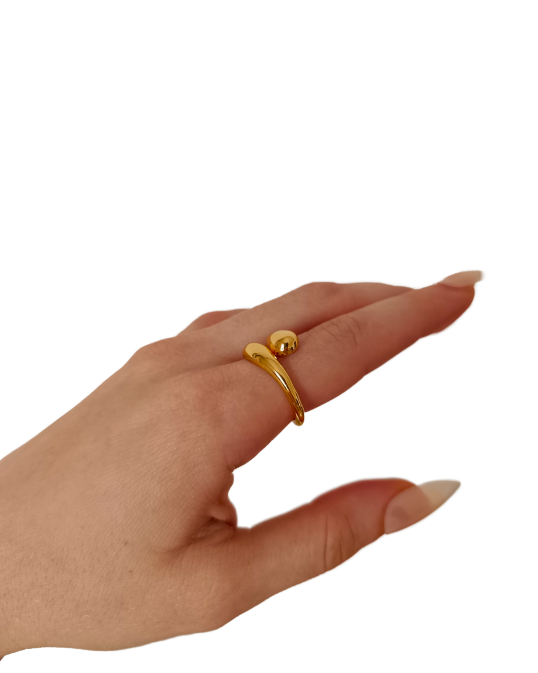 Valencia - inel minimalist placat aur 18K