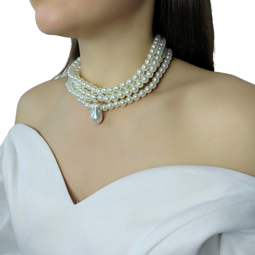 colier chocker cu perle ROYAL