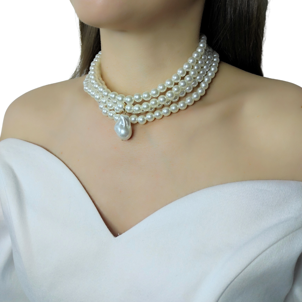 colier chocker cu perle ROYAL