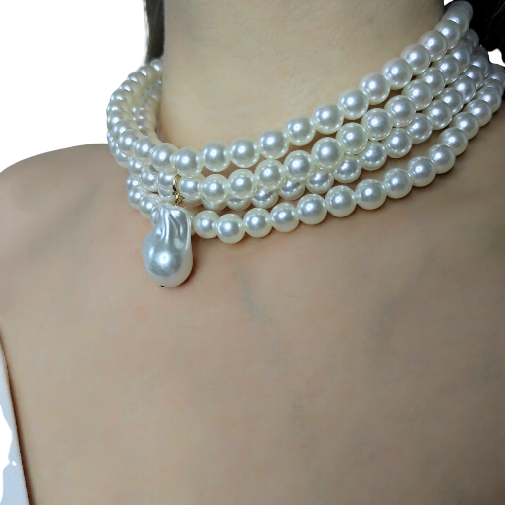 colier chocker cu perle ROYAL