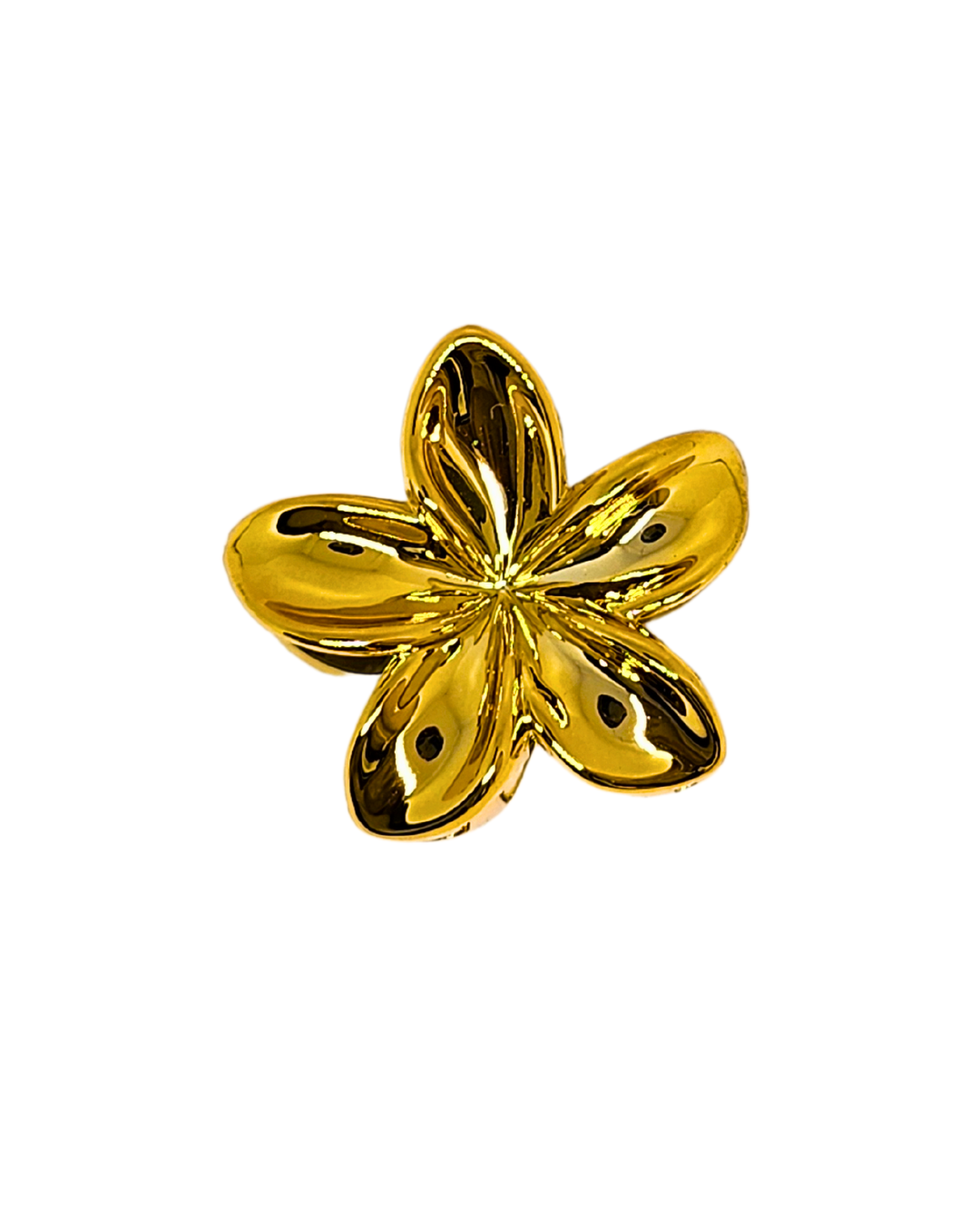 Clemă păr aurie, formă floare