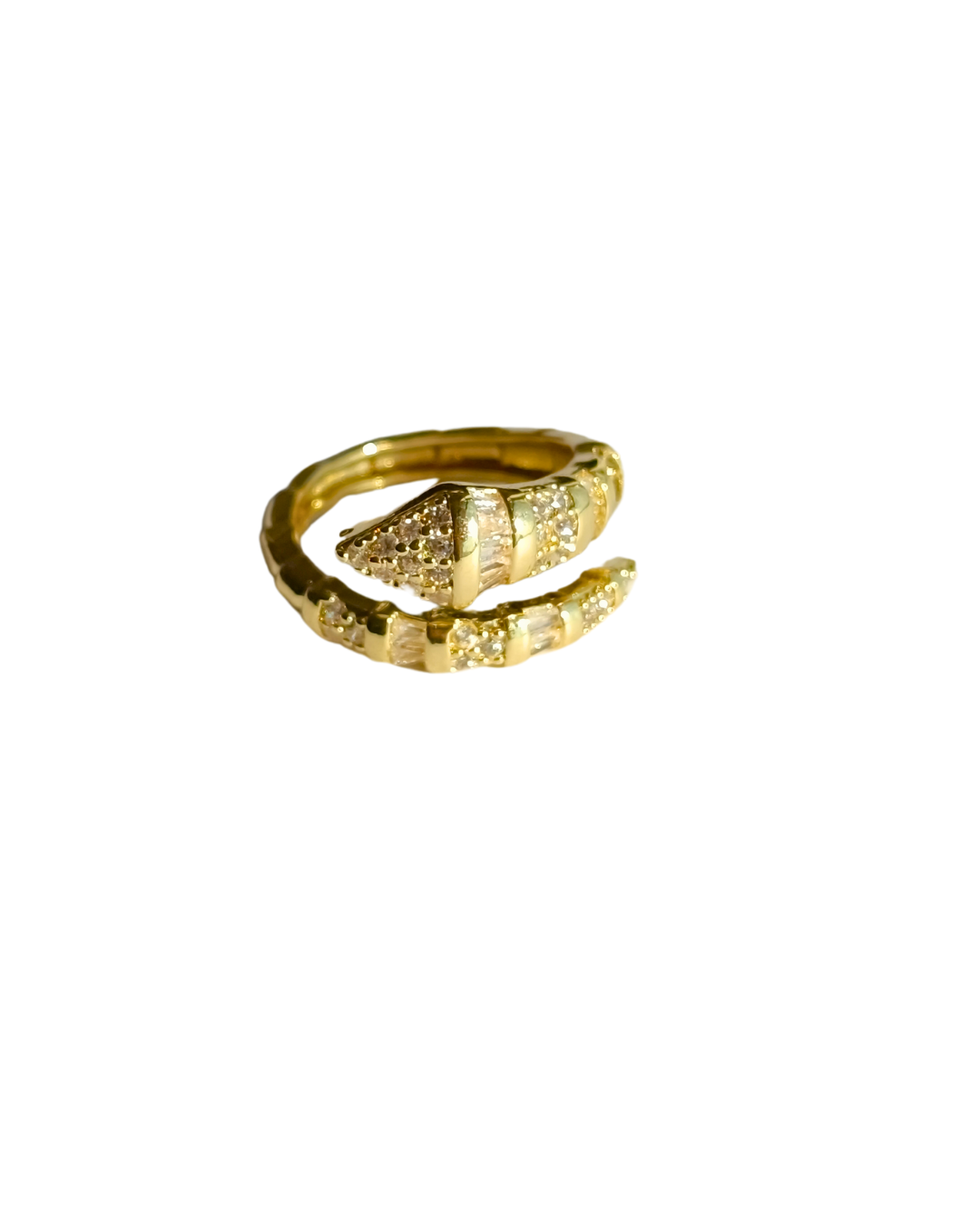 inel Nova placat cu aur 18K, strasuri zirconiu
