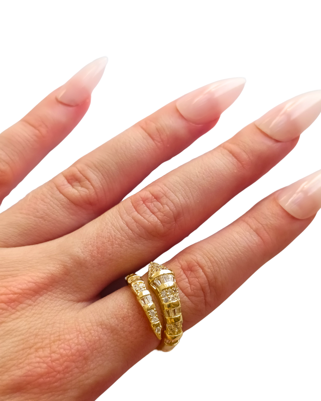 inel Nova placat cu aur 18K, strasuri zirconiu