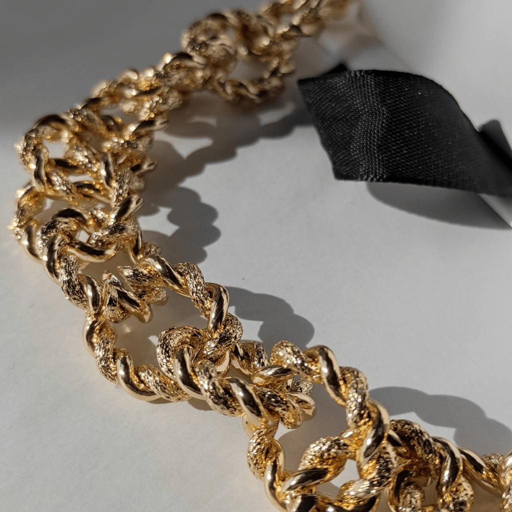 colier ALEGRIA - colier cu zale aurii, texturate - Necklaces