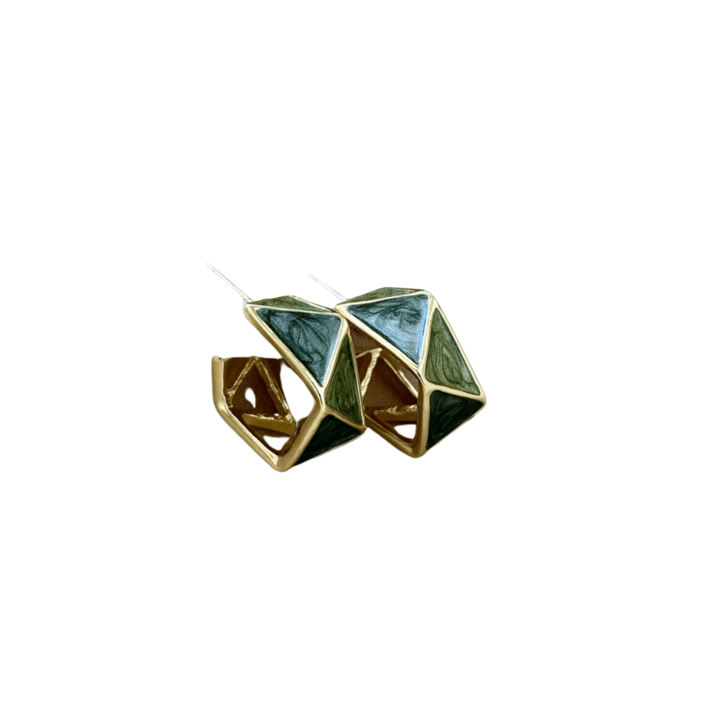 cercei REGAL GREEN - cercei verzi, geometrici